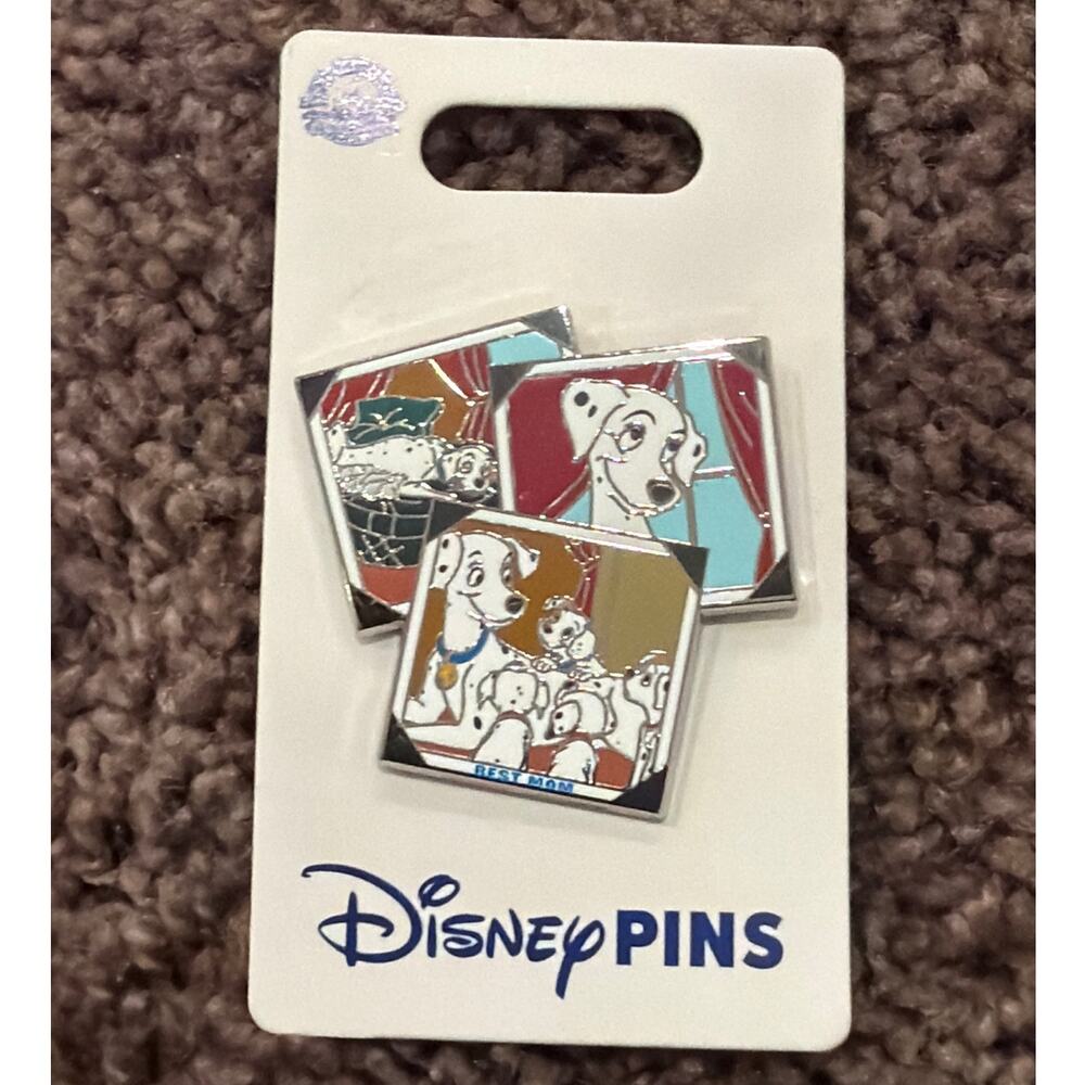 101 Dalmatian Best Mom Perdita Square Pins NWT
